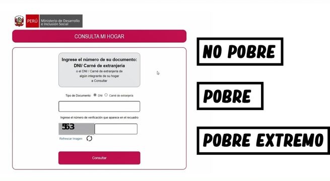 Buscar personas en el sistema de focalización de hogares