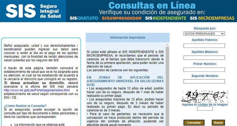 buscar-datos-de-una-persona-en-sis consultar numero de dni por nombre, consulta por nombre y apellido en esSalud